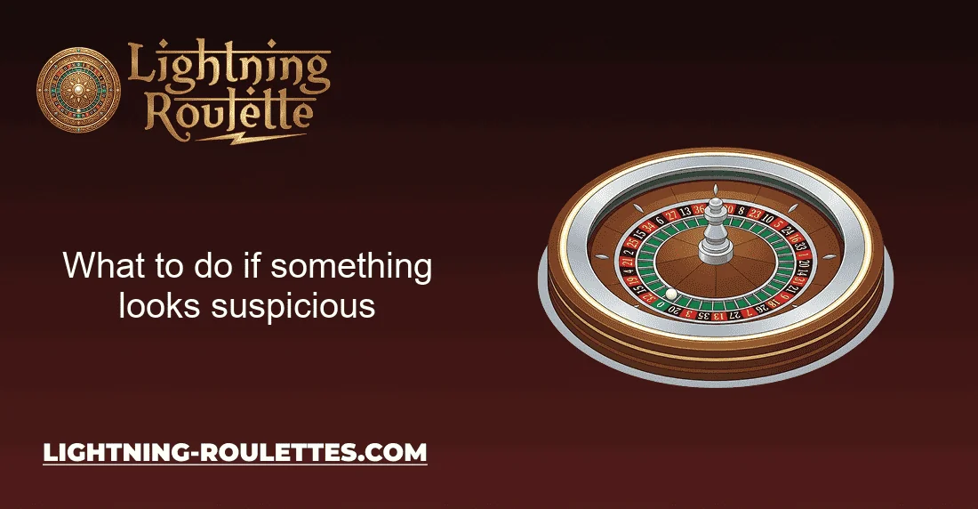 What to do if something looks suspicious What to do if something looks suspicious